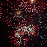 Fireworks in the night sky